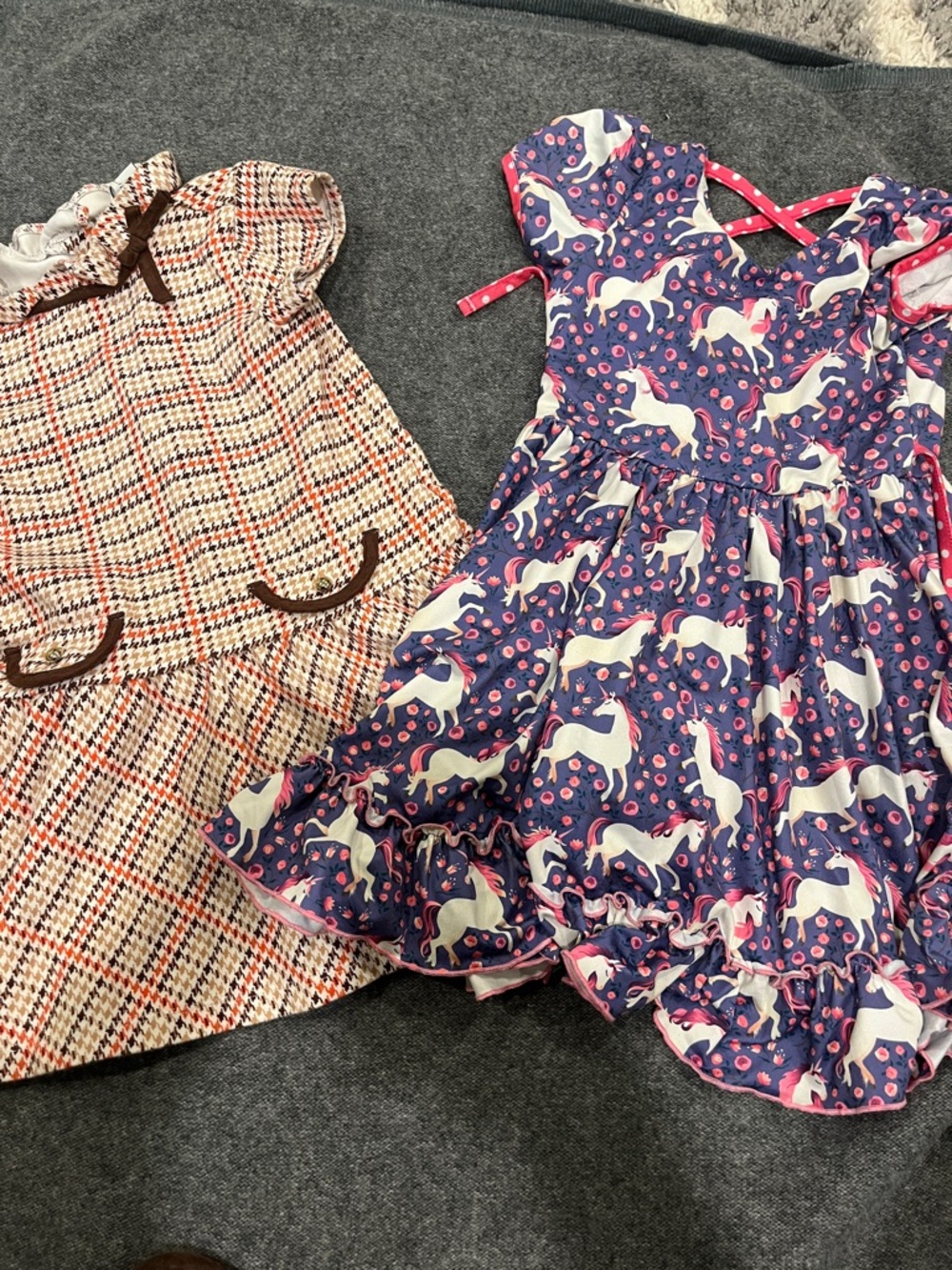 Janie and Jack Size 4 Girls Dress and CP brand unicorn purple dress